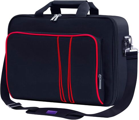 Gaming Console Carrying Case,Compatible with PS5,Slim,PS4 or Xbox One,Xbox One S,Xbox One X.Travel Carrying Bag for Game Controller and Gaming Accessories (Purple-black) in Saudi Arabia
