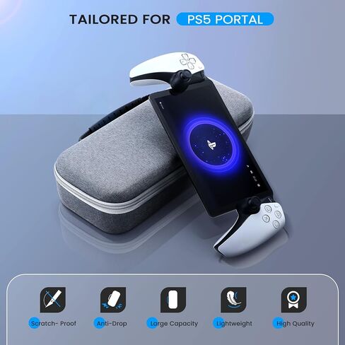 حقيبة حمل صلبة لملحقات مشغل PlayStation Portal عن بعد، حقيبة تخزين Luckit Travel لوحدة تحكم Portal PS5، حقيبة حماية محمولة متوافقة مع PlayStation Portal مقاومة للصدمات EVA in Kuwait