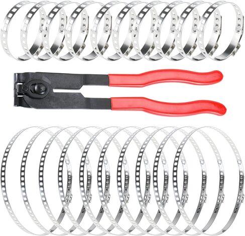 CV Joint Boot Clamp Pliers, Car Band Tool Kit, CV Joint Banding Tools, with CV Boot Clamps(10 Small Clamps, 10 Big Clamps), for Most Cars in Kuwait