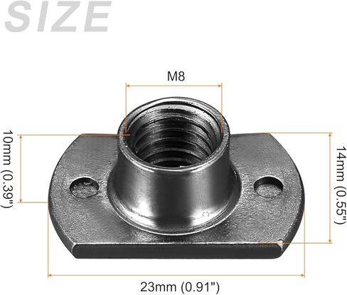 صواميل لحام البقعة (M8) 25 قطعة، صامولة تثبيت مزدوجة من الفولاذ الكربوني - للمباني الصناعية in Kuwait
