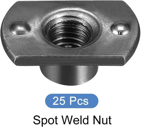 صواميل لحام البقعة (M8) 25 قطعة، صامولة تثبيت مزدوجة من الفولاذ الكربوني - للمباني الصناعية in Kuwait