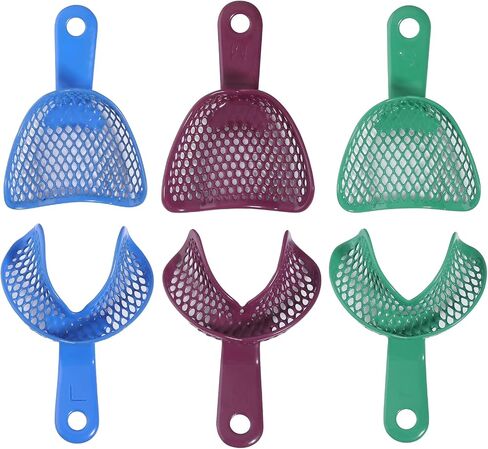 Dental Edentulous Impression Trays Professional Impression Trays for Full Denture Restoration (Pack of 3 Pair) in Saudi Arabia