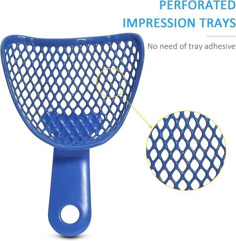 Dental Edentulous Impression Trays Professional Impression Trays for Full Denture Restoration (Pack of 3 Pair) in Saudi Arabia
