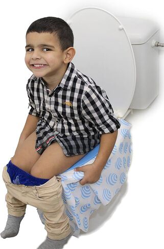 20 Extra Large Toilet Seat Covers Disposable for Kids & Adults-Toilet Covers Disposable for Travel-Toddler Toilet Seat Cover Liners for Potty Training-Individually Wrapped-Waterproof in Saudi Arabia
