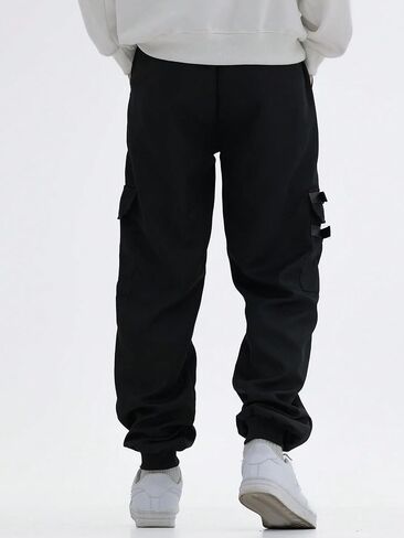 Verdusa Boy's Casual Cargo Pants Elastic Waist Workout Sweatpants Joggers in Saudi Arabia