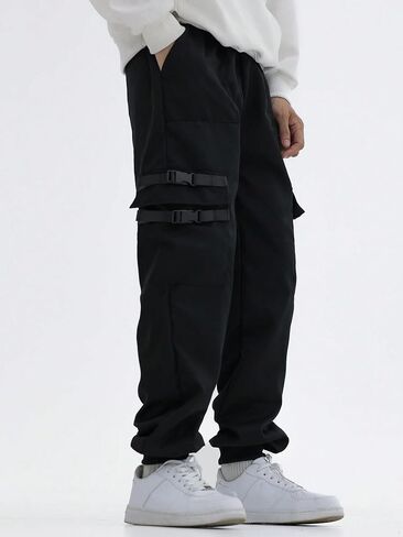 Verdusa Boy's Casual Cargo Pants Elastic Waist Workout Sweatpants Joggers in Saudi Arabia
