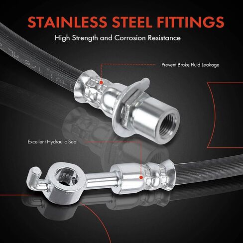 A-Premium Rear Passenger Outer Brake Hydraulic Hose Compatible with Select Ford Models - For F-150 2012 2013 2014 3.5L 3.7L 5.0L 6.2L - Replace# DL3Z2267B in Saudi Arabia