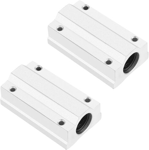 Bettomshin 2Pcs SCS8LUU 8mm Bore Linear Motion Rail Clamping Rod Rail Shaft Support Aluminum Alloy for Diameter CNC in Saudi Arabia