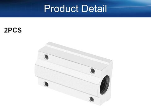 Bettomshin 2Pcs SCS8LUU 8mm Bore Linear Motion Rail Clamping Rod Rail Shaft Support Aluminum Alloy for Diameter CNC in Saudi Arabia