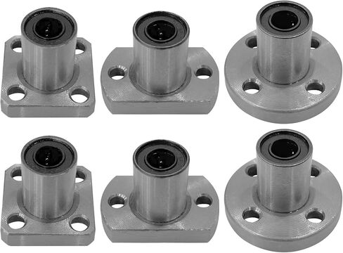 6 قطع محامل كروية خطية 6 مم، LM6UU دائرية/مربعة/بيضاوية شفة كروية الحركة الخطية لطابعة ثلاثية الأبعاد بعمود خطي 6 مم in Kuwait