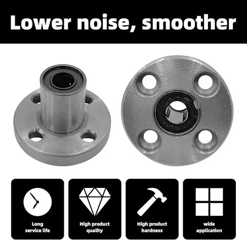 6 قطع محامل كروية خطية 6 مم، LM6UU دائرية/مربعة/بيضاوية شفة كروية الحركة الخطية لطابعة ثلاثية الأبعاد بعمود خطي 6 مم in Kuwait
