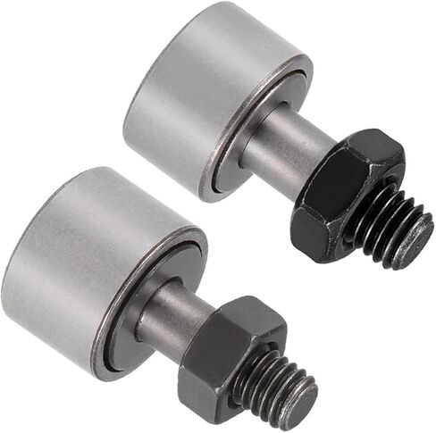 Uxcell CF8 CF6 Cam Follower KR19 KR16 محمل أسطوانة إبرة، قطر الأسطوانة 19 مم 16 مم، عرض الأسطوانة 11 مم، مسمار قياسي M8 M6 4 قطع in Kuwait