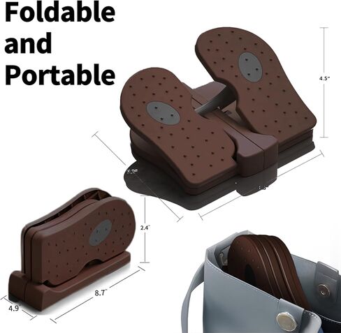 Mini Foldable Leg Exerciser Portable Foot Pedal Exercise Machine Under Desk Stepper Exercising Leg Muscles Physical Therapy Leg Exercise Relieves Varicose Veins at Home Office in Kuwait