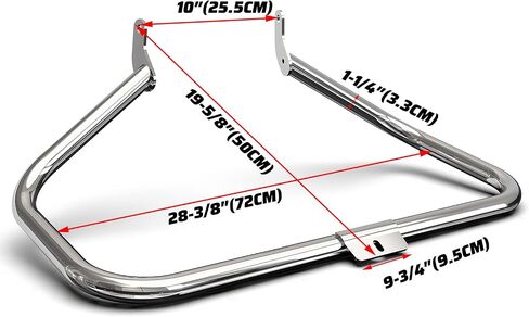 ECOTRIC Chrome Engine Guard Highway Crash Bar Compatible with 2000-2017 Harley Heritage Softail Fat Boy Springer FLST Replacement for HD49004-00 in Saudi Arabia