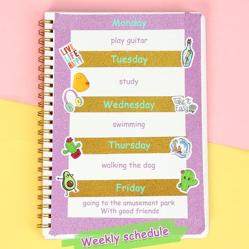 DIY Journal Kit for Girls -8 9 10 11 12 13 14 Year Old Girl's Creativity Gift - Girl's Writing Cool Birthday Gift - Cute Art& Crafts Kits for Tween Teenage Kids-Fun Scrapbook and Diary Set in Saudi Arabia