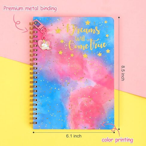 DIY Journal Kit for Girls -8 9 10 11 12 13 14 Year Old Girl's Creativity Gift - Girl's Writing Cool Birthday Gift - Cute Art& Crafts Kits for Tween Teenage Kids-Fun Scrapbook and Diary Set in Saudi Arabia