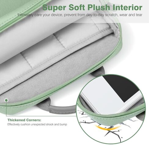 حقيبة كتف للكمبيوتر اللوحي مقاس 9-11 بوصة مع مقبض لجهاز iPad 9/8/7th Gen 10.2، iPad Pro 11 M2 2022، iPad Air 5/4th 10.9، iPad 10th Gen 10.9، Galaxy Tab A8/S9/S8/S9 FE ، أخضر غامق in Kuwait