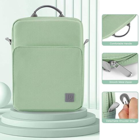 حقيبة كتف للكمبيوتر اللوحي مقاس 9-11 بوصة مع مقبض لجهاز iPad 9/8/7th Gen 10.2، iPad Pro 11 M2 2022، iPad Air 5/4th 10.9، iPad 10th Gen 10.9، Galaxy Tab A8/S9/S8/S9 FE ، أخضر غامق in Kuwait