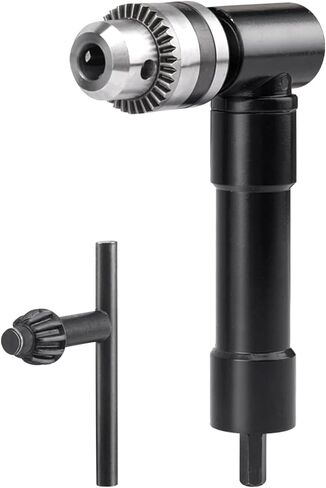 محول ملحق مثقاب بزاوية يمنى لاسلكي، امتداد انحناء الزاوية اليمنى، مثقاب محول 90 درجة مع ظرف بمفتاح 3/8 بوصة ومرفق أداة طاقة بساق سداسية 8 مم (نطاق الظرف: 1-10 مم) in Kuwait