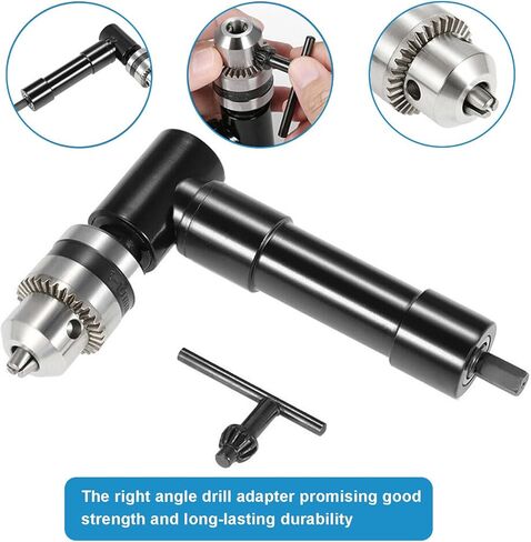 محول ملحق مثقاب بزاوية يمنى لاسلكي، امتداد انحناء الزاوية اليمنى، مثقاب محول 90 درجة مع ظرف بمفتاح 3/8 بوصة ومرفق أداة طاقة بساق سداسية 8 مم (نطاق الظرف: 1-10 مم) in Kuwait