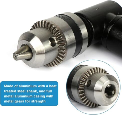 محول ملحق مثقاب بزاوية يمنى لاسلكي، امتداد انحناء الزاوية اليمنى، مثقاب محول 90 درجة مع ظرف بمفتاح 3/8 بوصة ومرفق أداة طاقة بساق سداسية 8 مم (نطاق الظرف: 1-10 مم) in Kuwait