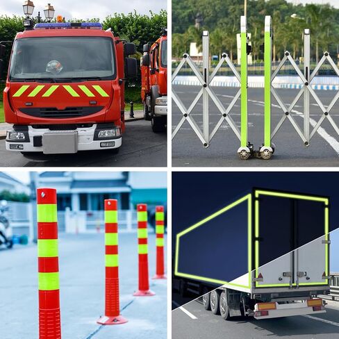 Reflective Tape White 2IN X 30FT Outdoor White High Visibility Conspicuity Safety Tape, Reflector Tape Caution Reflector for Trailers, Bikes, Cars in Kuwait