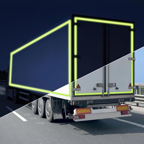 Reflective Tape White 2IN X 30FT Outdoor White High Visibility Conspicuity Safety Tape, Reflector Tape Caution Reflector for Trailers, Bikes, Cars in Kuwait