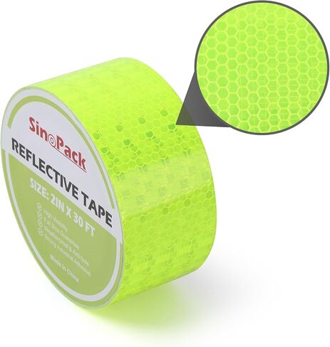 Reflective Tape White 2IN X 30FT Outdoor White High Visibility Conspicuity Safety Tape, Reflector Tape Caution Reflector for Trailers, Bikes, Cars in Kuwait
