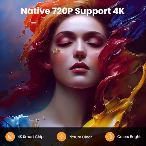 [180°Freestyle & Auto Keystone]Projector with 5G WiFi and Bluetooth HIPPUS,,Mini Portable Projector for iphone,1080P Supported ,Zoom, Movie Projector Compatible with TV Stick, iOS, Android, PS5 in Saudi Arabia
