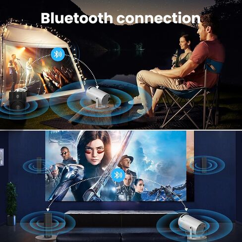 [180°Freestyle & Auto Keystone]Projector with 5G WiFi and Bluetooth HIPPUS,,Mini Portable Projector for iphone,1080P Supported ,Zoom, Movie Projector Compatible with TV Stick, iOS, Android, PS5 in Saudi Arabia