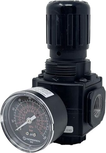 R73G-4AK-RMG : Norgren Excelon R73G Series, 1/2 PTF Ports, knob Adjustment, Relieving Pressure Regulator, with Gauge, 5 to 150ps in Kuwait