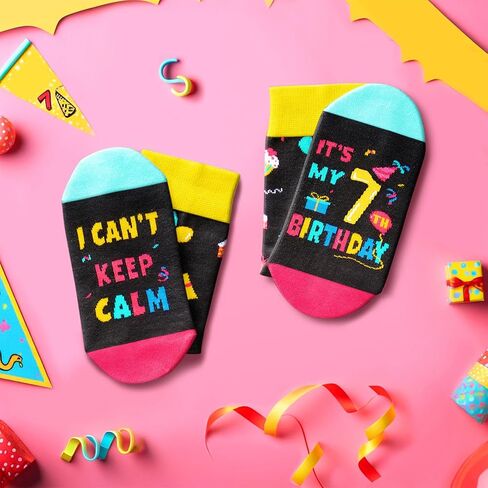 هدايا عيد الميلاد السابع من HAPPYPOP للفتيات والأولاد بعمر 7 سنوات، هدايا للأولاد والبنات بعمر 7 سنوات، جوارب مضحكة مجنونة للأطفال، جوارب أطفال مبتكرة in Kuwait