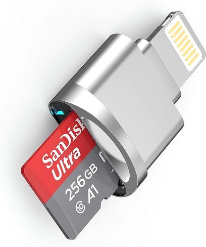 Micro SD Card Reader for iPhone iPad,[Apple MFi Certified] Lightning to Micro SD/TF Card Reader Viewer Adapter Memory Card Reading for iPhone 14/13/12/Pro/11/X/XR/Max/8 Support iOS 13 exFAT & FAT32 in Saudi Arabia
