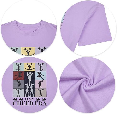 Women Cheer Shirt in My Cheer Era Shirts Cute Graphic T-Shirt Summer Casual Short Sleeve Tops in Saudi Arabia