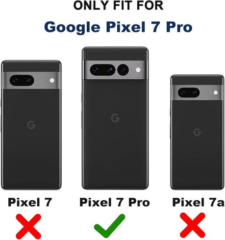 for Google Pixel 7 Pro Case with Belt Clip Holster,2X Screen Protector,Heavy Duty Military Grade Full Body Shockproof Drop Proof Rugged Protective Cover for Google Pixel 7 Pro (Black/Blue) in Saudi Arabia