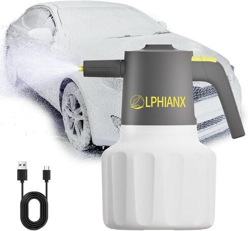 بخاخ إسفنجي كهربائي 2 لتر/4000 مللي أمبير في الساعة، تشغيل بنقرة واحدة، بخاخ إسفنجي تلقائي بدون ضغط مع USB، مناسب للمنزل والحديقة وتجميل وتنظيف السيارة، وإكسسوارات غسيل السيارات in Kuwait