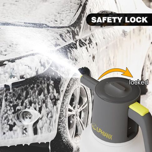 بخاخ إسفنجي كهربائي 2 لتر/4000 مللي أمبير في الساعة، تشغيل بنقرة واحدة، بخاخ إسفنجي تلقائي بدون ضغط مع USB، مناسب للمنزل والحديقة وتجميل وتنظيف السيارة، وإكسسوارات غسيل السيارات in Kuwait