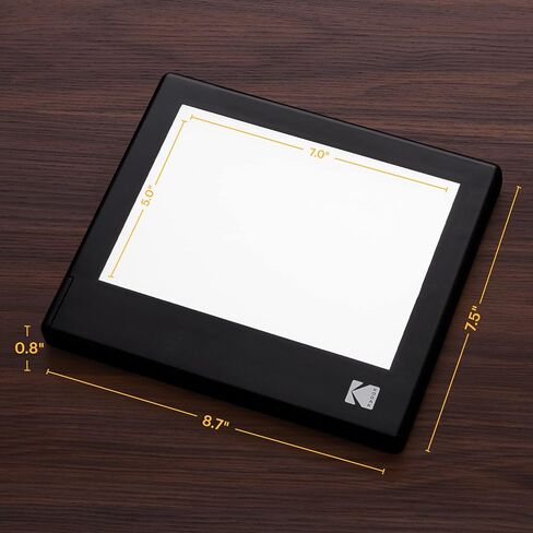 KODAK LED Light Box 8"x6" for Negatives, Slides & Films | Illuminated Board Panel & LED Light Pad for Viewing & Scanning Photos, Tattoo Drawing, Artist Sketching & Stenciling | Glare-Free, USB Powered in Saudi Arabia