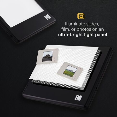 KODAK LED Light Box 8"x6" for Negatives, Slides & Films | Illuminated Board Panel & LED Light Pad for Viewing & Scanning Photos, Tattoo Drawing, Artist Sketching & Stenciling | Glare-Free, USB Powered in Saudi Arabia