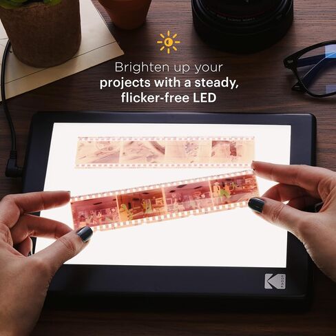 KODAK LED Light Box 8"x6" for Negatives, Slides & Films | Illuminated Board Panel & LED Light Pad for Viewing & Scanning Photos, Tattoo Drawing, Artist Sketching & Stenciling | Glare-Free, USB Powered in Saudi Arabia