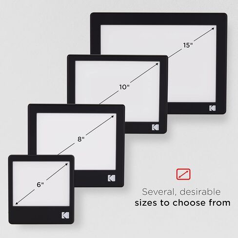 KODAK LED Light Box 8"x6" for Negatives, Slides & Films | Illuminated Board Panel & LED Light Pad for Viewing & Scanning Photos, Tattoo Drawing, Artist Sketching & Stenciling | Glare-Free, USB Powered in Saudi Arabia