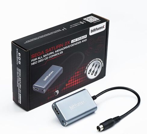 محول SEGA Genesis/Saturn/NEO GEO HDMI - يدعم مضاعف الخط 2X وإدخال RGB/مركب، محول ألعاب الفيديو التوصيل والتشغيل بدون تأخير، محول HDMI لوحدة تحكم SEGA Genesis/Saturn in Kuwait