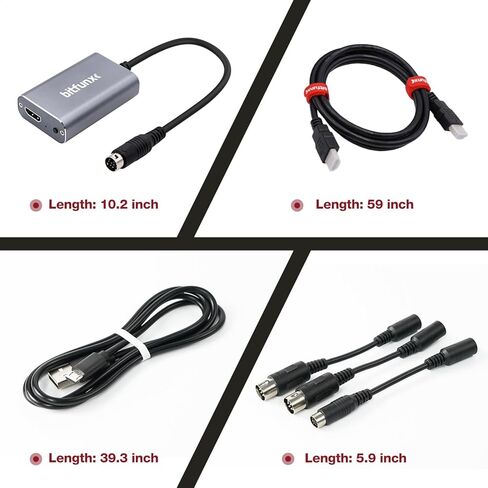 محول SEGA Genesis/Saturn/NEO GEO HDMI - يدعم مضاعف الخط 2X وإدخال RGB/مركب، محول ألعاب الفيديو التوصيل والتشغيل بدون تأخير، محول HDMI لوحدة تحكم SEGA Genesis/Saturn in Kuwait