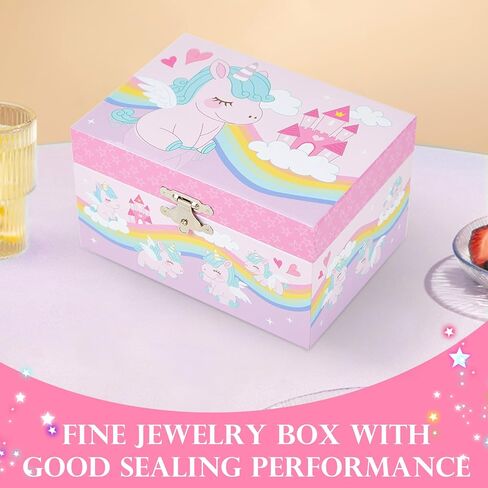 Unicorn Musical Jewelry Box for Girls, Kids Music Box with Spinning Unicorn, Gifts for Girls Toys Jewel Storage Box in Saudi Arabia