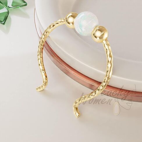 Faux Septum Hoop Ring 20 Gauge 14k Gold Filled - White Opal Fake Clip On Septum - False Septum Ring Hoop in Saudi Arabia