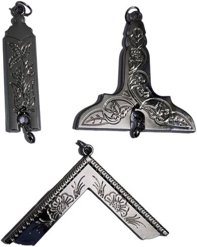 Masonic Collar Jewels Set Blue Lodge Officer Gifts silver 3 piece in Saudi Arabia