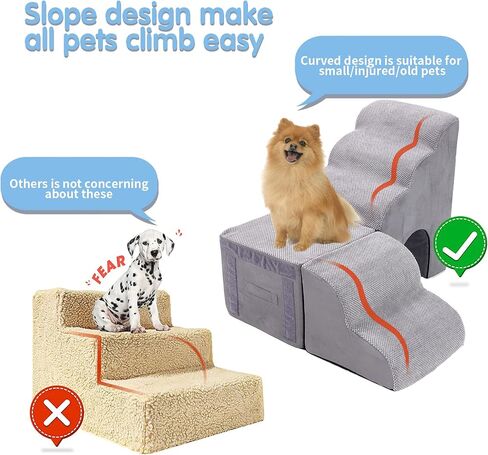 Dog Stairs for High Beds, Pet Stairs for High Beds Up to 26-30 inches High, Pet Ramps Ladder Dog Steps for High Beds 26" Tall for Small Medium Dogs Injured, Doggie, Old Cats in Saudi Arabia
