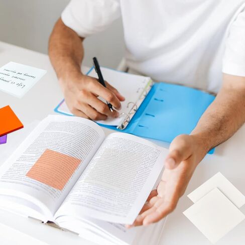 600 Sheets Transparent Sticky Notes pad, 12 Pads Colorful Clear Sticky Notes for annotating Books, Waterproof See Through Translucent Sticky Notes memo (Multicolored Colors, 3x3 inch) in Kuwait