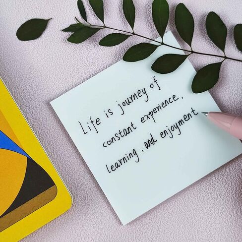 600 Sheets Transparent Sticky Notes pad, 12 Pads Colorful Clear Sticky Notes for annotating Books, Waterproof See Through Translucent Sticky Notes memo (Multicolored Colors, 3x3 inch) in Kuwait