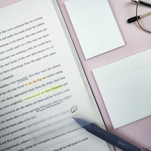 600 Sheets Transparent Sticky Notes pad, 12 Pads Colorful Clear Sticky Notes for annotating Books, Waterproof See Through Translucent Sticky Notes memo (Multicolored Colors, 3x3 inch) in Kuwait